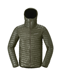 Norröna Men's trollveggen down800 super light Hood Deep Lichen