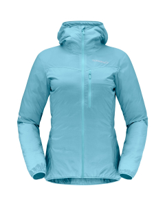 Norröna Women's falketind aero60 Zip Hood Aqua Haze