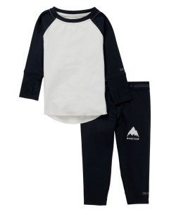 Burton Kids' Midweight Base Layer Set Stout White/True Black