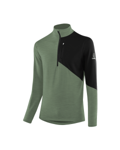 Löffler Men's MIDLAYER BLOCK TRANSTEX® MERINO 26248 PINE 327