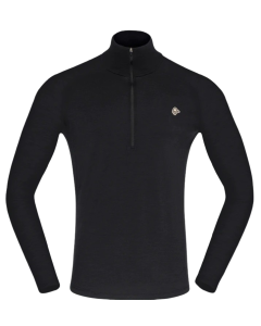 Norröna Men's femund pureUll Zip Neck Caviar Black