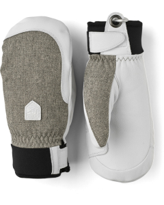 Hestra Women's Army Leather Patrol Mitten Light grey