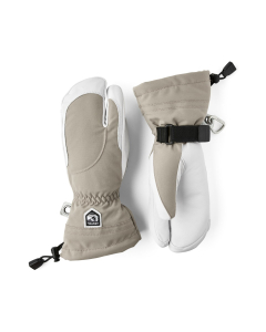 Hestra Women's Heli Ski Female - 3 Finger Khaki/Offwhite
