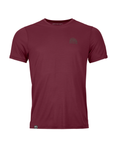 Ortovox Men's 120 COOL TEC MTN STRIPE TS red malbec