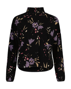 Maloja Women's RomaliaM. Fleece Shirt deep black brushflower