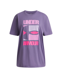 UA Girls Block Logo 6009720 520 Purple Luxe-Pink Trance