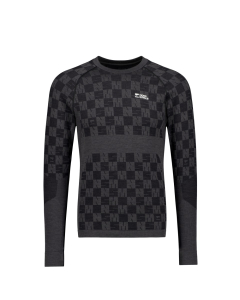 Mons Royale Men's Ascender Merino LS forged iron/black