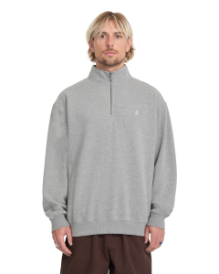 Volcom Men's SINGLE STONE QUARTER ZIP HEATHER GREY