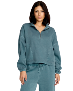 Volcom Women's STONE SOFT QUARTER ZIP EMERALD GREEN