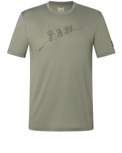 Super Natural Men's HIKING TEE 83B Tea Leaf/Black Ink