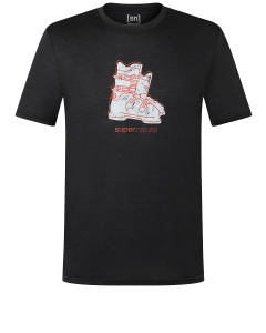 Super Natural Men's LETS SHOE TEE 46D Jet Black/Vapor Grey