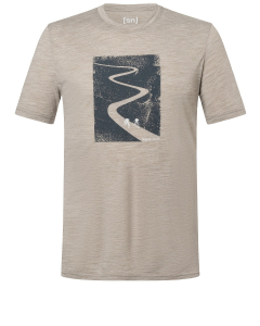 Super Natural Men's Bike Tour Tee 17E Vintage Khaki Melange