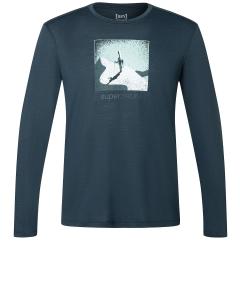 Super Natural Men's ALMOST DONE LS W55 Blueberry/Various