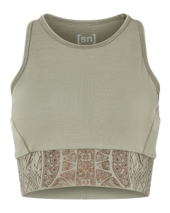 Super Natural Women's ARABESQUE LF TOP 75A Dried Sage/Copper
