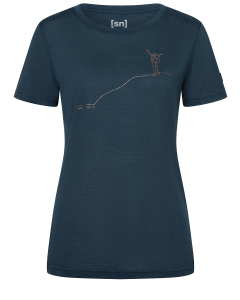 Super Natural Women's BERGGLÜCK TEE 31B Blueberry/Copper