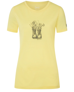 Super Natural Women's FLOWER BOOTS TEE 29A Yellow Iris/Aloe
