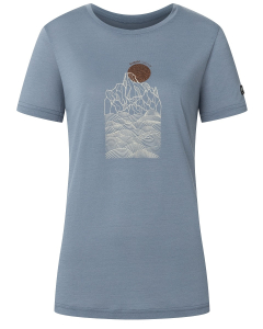 Super Natural Women's Preikestolen Cliffs Tee 15F Flint Stone