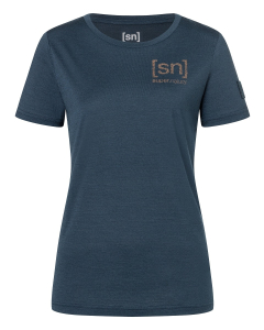 Super Natural Women's Logo Lines Bio J Tee 31B Blueberry/Copper