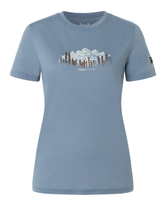 Super Natural Women's CANADIAN WOODS TEE 40G Flint Stone/White