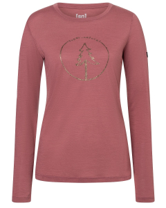 Super Natural Women's BUBBLE TREE LS 19C Roan Rouge/Copper