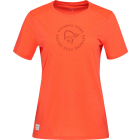 Norröna Women's svalbard wool T- Shirt Orange Alert